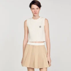 Sandro Paris Saias E Shorts-Saia Plissada