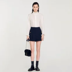 Sandro Paris Saias E Shorts-Shorts Com Bainha