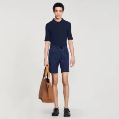 Sandro Paris Calças E Bermudas-Shorts De Algodao