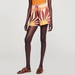 Sandro Paris Conjuntos-Shorts De Cetim Estampado