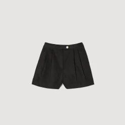 Sandro Paris Saias E Shorts-Shorts De Gabardina