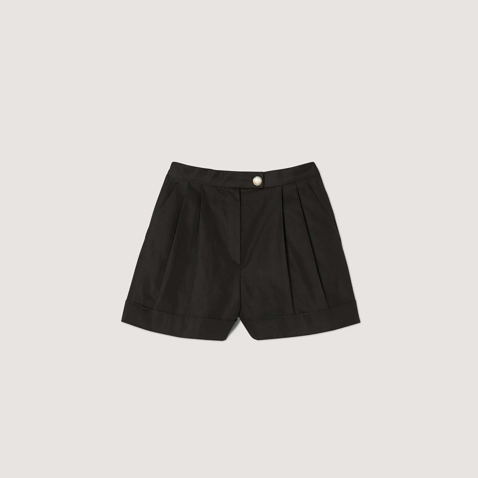 Sandro Paris Saias E Shorts-Shorts De Gabardina