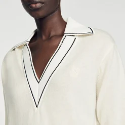 Sandro Paris Suéteres E Cardigans-Sueter Com Gola Polo