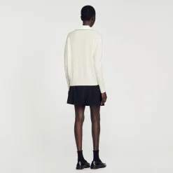 Sandro Paris Suéteres E Cardigans-Sueter Com Gola Polo