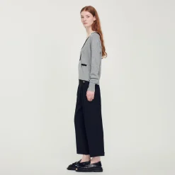 Sandro Paris Suéteres E Cardigans-Sueter Contrastante Com Decote Em V