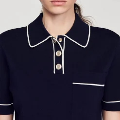 Sandro Paris Suéteres E Cardigans-Sueter Curto Tipo Polo