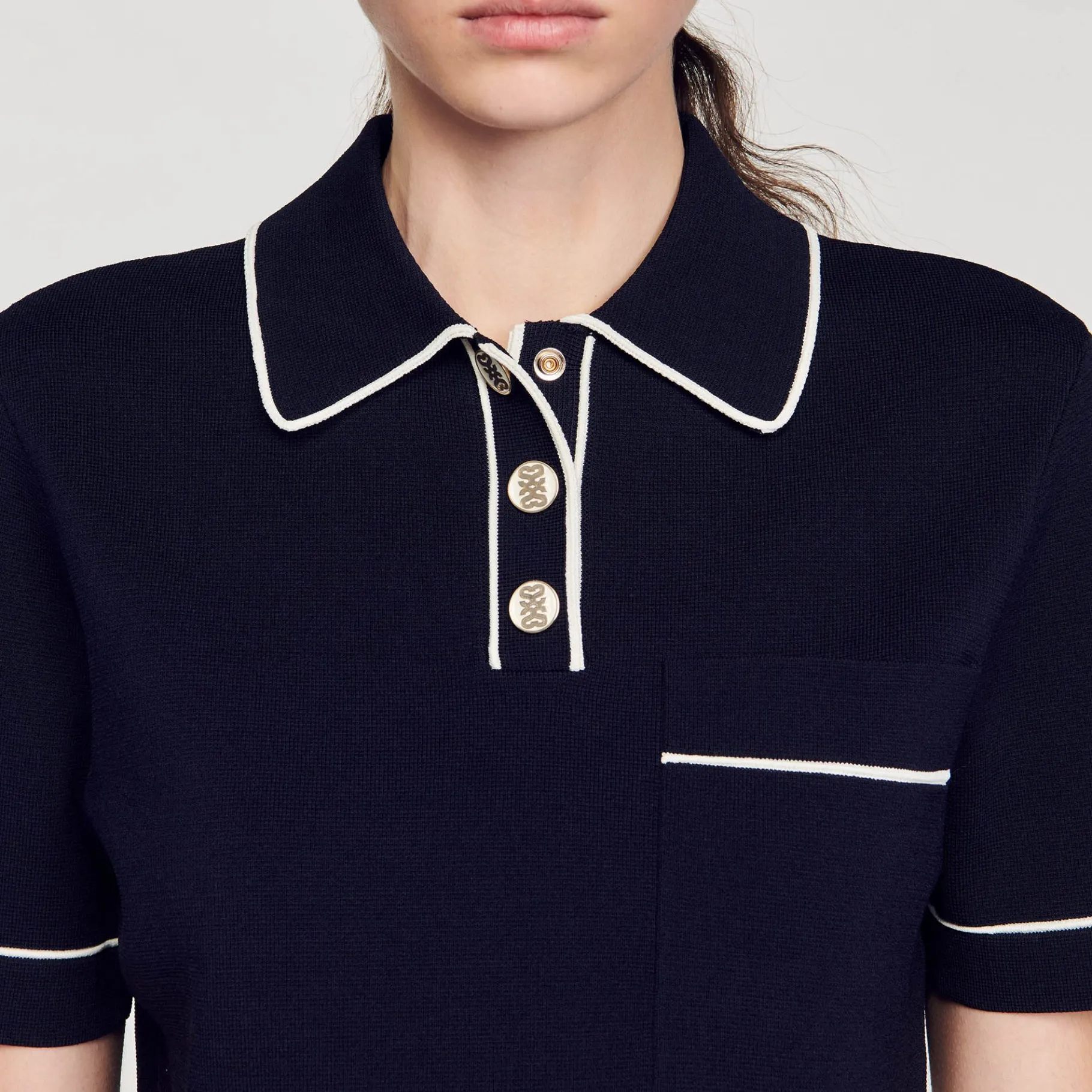 Sandro Paris Suéteres E Cardigans-Sueter Curto Tipo Polo