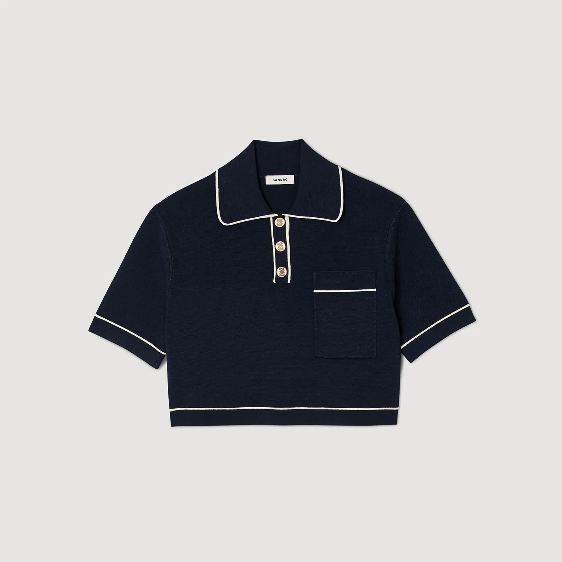 Sandro Paris Suéteres E Cardigans-Sueter Curto Tipo Polo