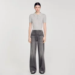 Sandro Paris Suéteres E Cardigans-Sueter Curto Tipo Polo