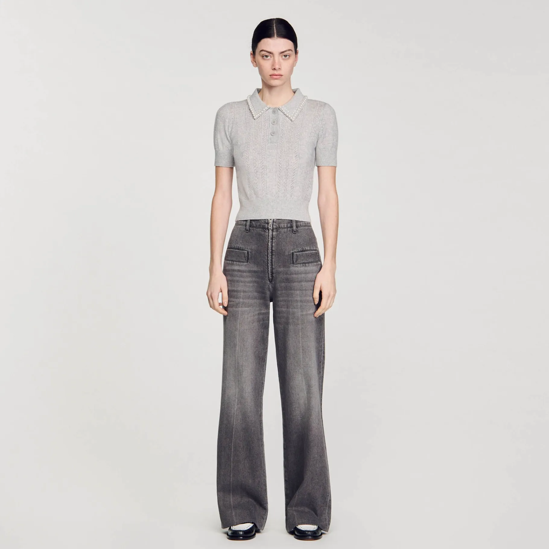 Sandro Paris Suéteres E Cardigans-Sueter Curto Tipo Polo