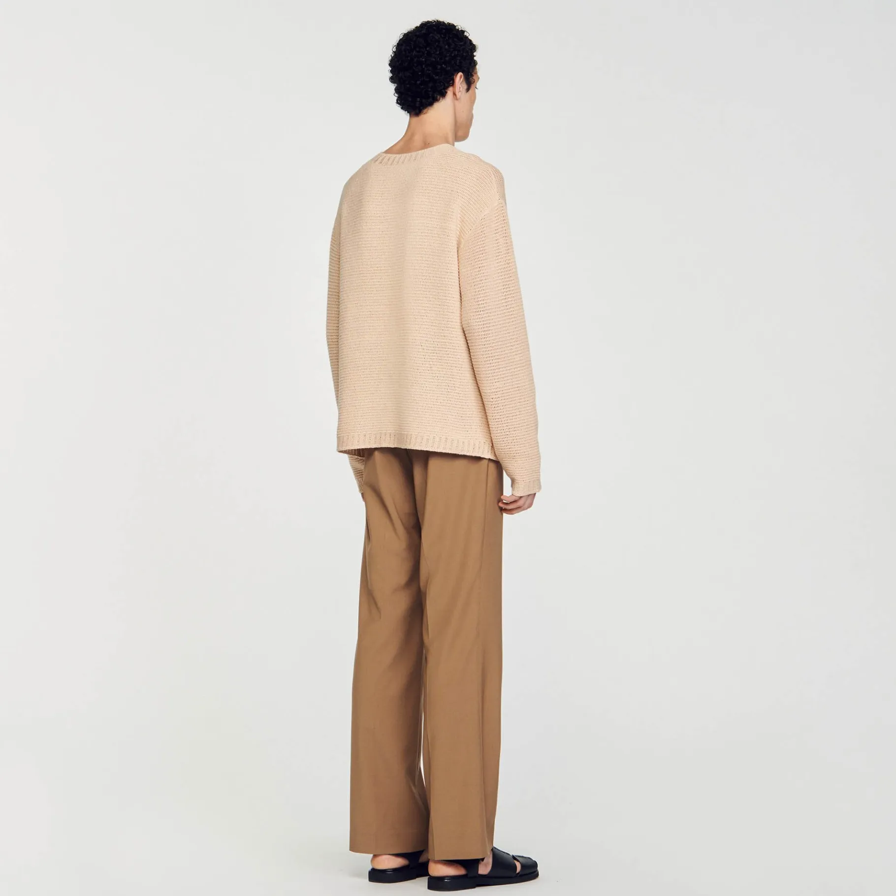 Sandro Paris Suéteres E Coletes-Sueter De Algodao Em Croche Espiral