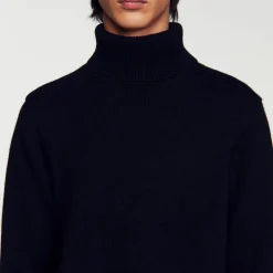 Sandro Paris Suéteres E Coletes-Sueter De Gola Alta De La E Caxemira