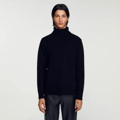 Sandro Paris Suéteres E Coletes-Sueter De Gola Alta De La E Caxemira