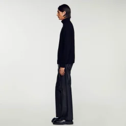 Sandro Paris Suéteres E Coletes-Sueter De Gola Alta De La E Caxemira