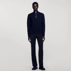 Sandro Paris Suéteres E Coletes-Sueter De La Com Ziper