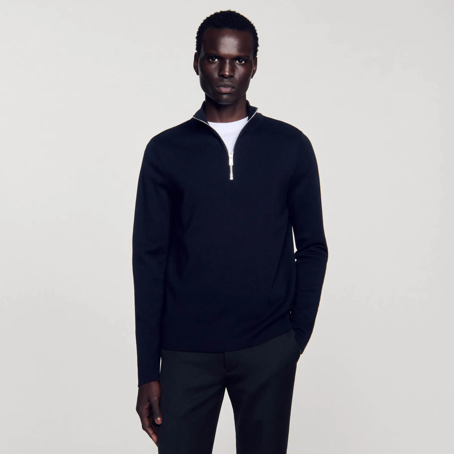 Sandro Paris Suéteres E Coletes-Sueter De La Com Ziper