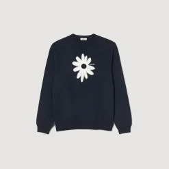 Sandro Paris Suéteres E Coletes-Sueter Jacquard Com Flor