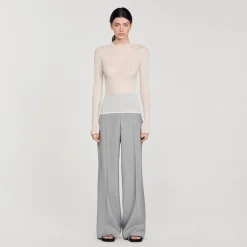 Sandro Paris Suéteres E Cardigans-Sueter Transparente Com Strass