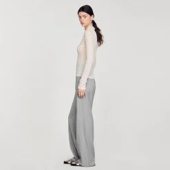 Sandro Paris Suéteres E Cardigans-Sueter Transparente Com Strass