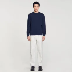 Sandro Paris Moletons E Jogging-Sweatshirt De Algodao Com Flor