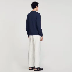 Sandro Paris Moletons E Jogging-Sweatshirt De Algodao Com Flor