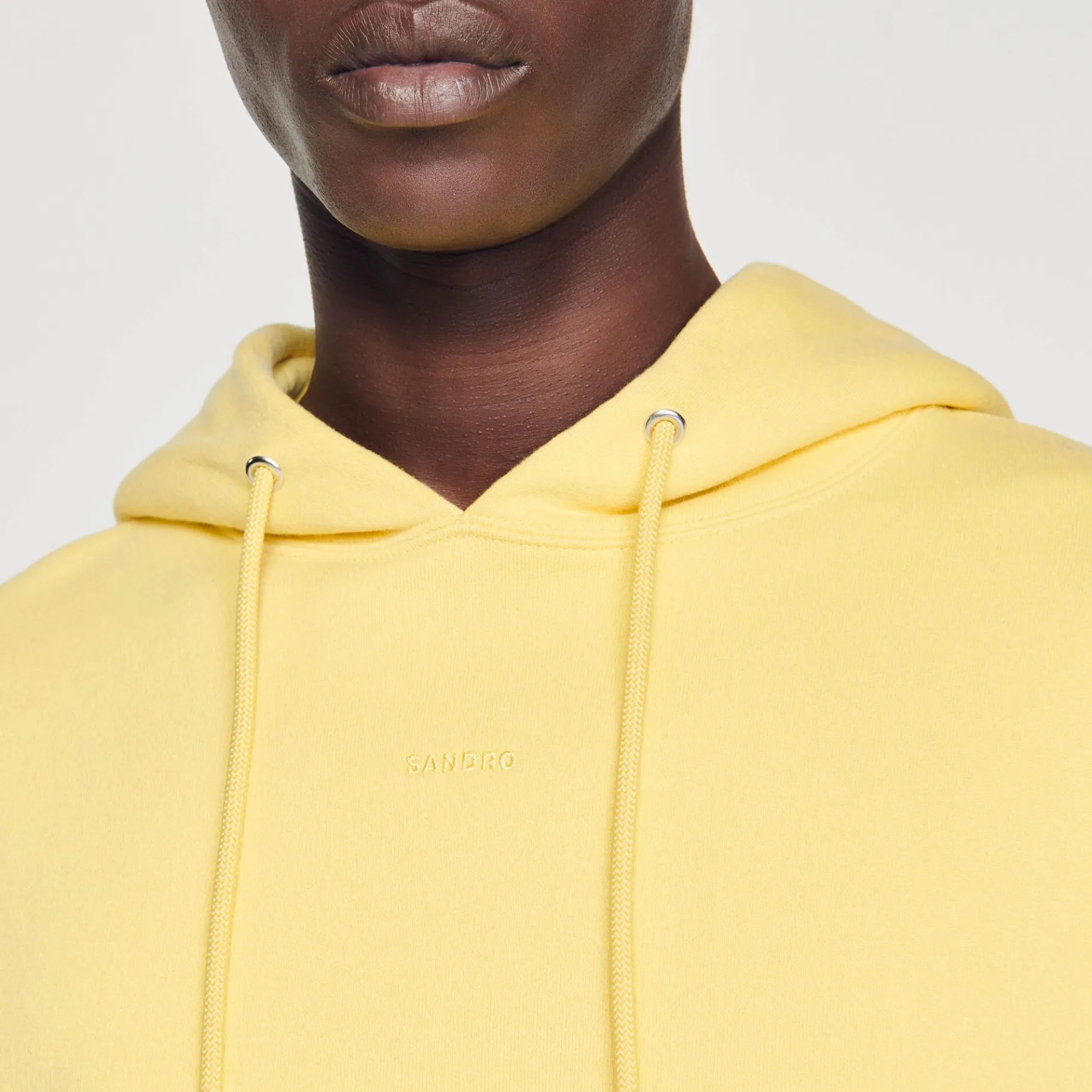 Sandro Paris Moletons E Jogging-Sweatshirt Masculina De Algodao Organico Bordado