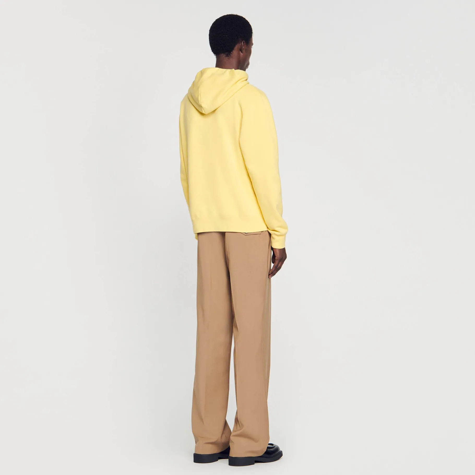 Sandro Paris Moletons E Jogging-Sweatshirt Masculina De Algodao Organico Bordado