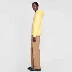 Sandro Paris Moletons E Jogging-Sweatshirt Masculina De Algodao Organico Bordado