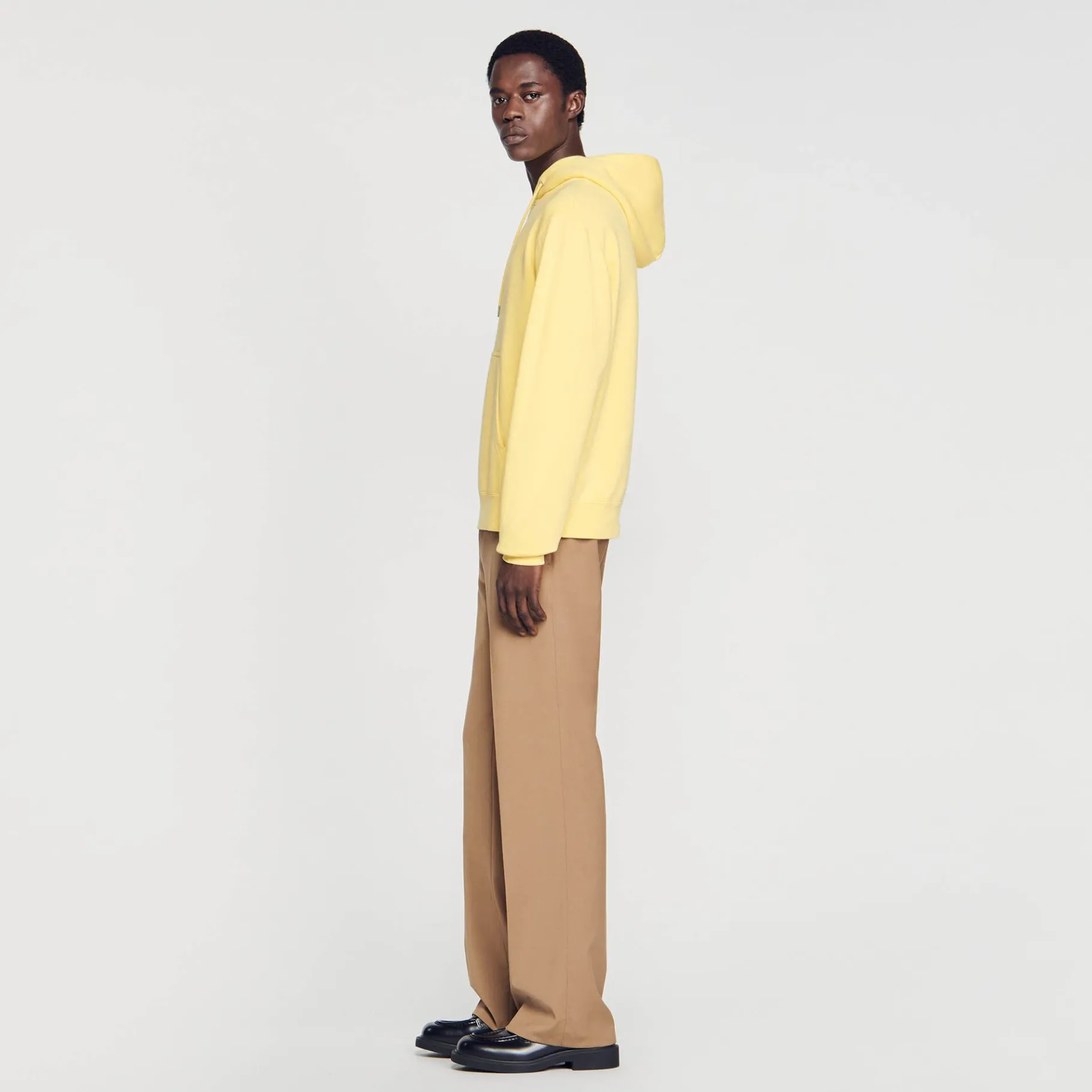 Sandro Paris Moletons E Jogging-Sweatshirt Masculina De Algodao Organico Bordado