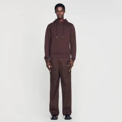 Sandro Paris Moletons E Jogging-Sweatshirt Masculina De Algodao Organico Bordado