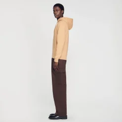 Sandro Paris Moletons E Jogging-Sweatshirt Masculina De Algodao Organico Bordado