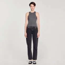 Sandro Paris Camisetas-Top Com Cavas Americanas