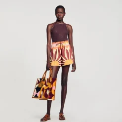 Sandro Paris Suéteres E Cardigans-Top De Malha Com Strass