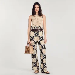 Sandro Paris Suéteres E Cardigans-Top De Malha De Croche