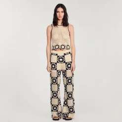 Sandro Paris Suéteres E Cardigans-Top De Malha De Croche