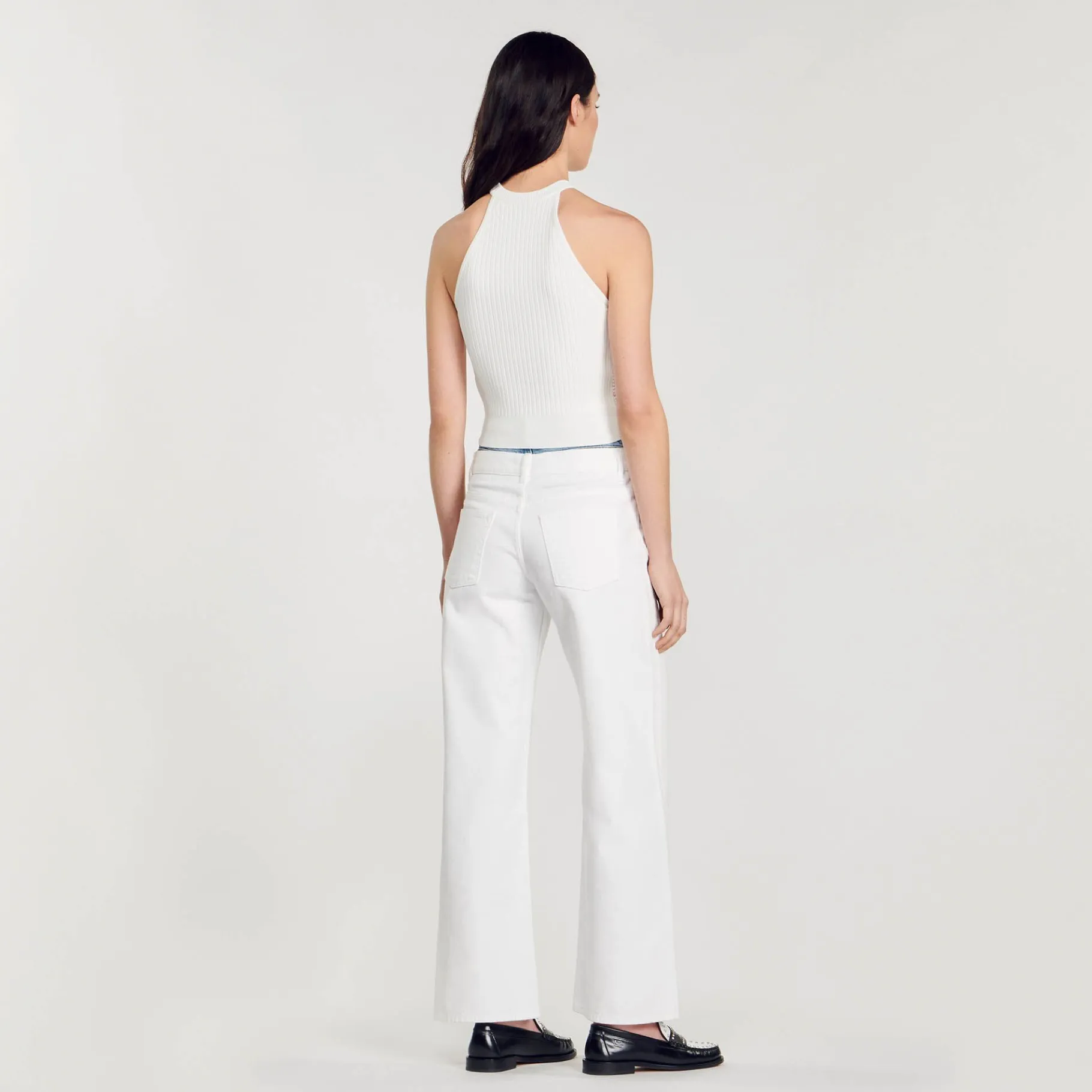 Sandro Paris Suéteres E Cardigans-Top De Malha Decorado Com Perolas