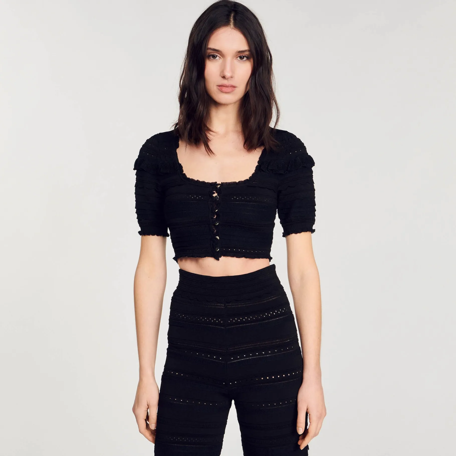 Sandro Paris Conjuntos-Top De Malha Recortada