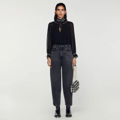 Sandro Paris Tops E Camisas-Top De Musselina