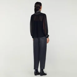 Sandro Paris Tops E Camisas-Top De Musselina