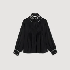 Sandro Paris Tops E Camisas-Top De Musselina