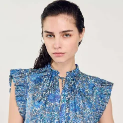 Sandro Paris Tops E Camisas-Top Estampado