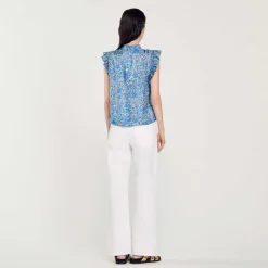 Sandro Paris Tops E Camisas-Top Estampado