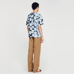 Sandro Paris Camisetas E Pólos-T-Shirt De Algodao Com Flores
