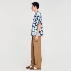 Sandro Paris Camisetas E Pólos-T-Shirt De Algodao Com Flores