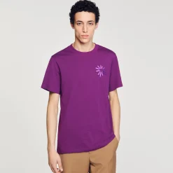 Sandro Paris Camisetas E Pólos-T-Shirt De Algodao Com Flor