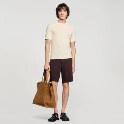 Sandro Paris Camisetas E Pólos-T-Shirt De Malha Felpuda