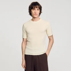 Sandro Paris Camisetas E Pólos-T-Shirt De Malha Felpuda