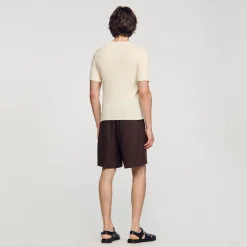 Sandro Paris Camisetas E Pólos-T-Shirt De Malha Felpuda