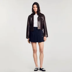 Sandro Paris Camisetas-T-Shirt Sem Mangas Com Bordado