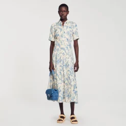 Sandro Paris Vestidos-Vestido Camisa Flor